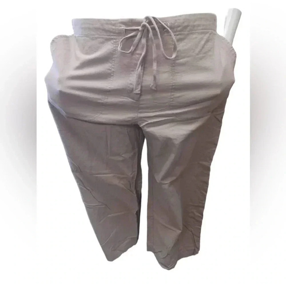 La Redoute Linen Blend Sand Colour Wide Leg Pants Size 12 - Picture 4 of 10